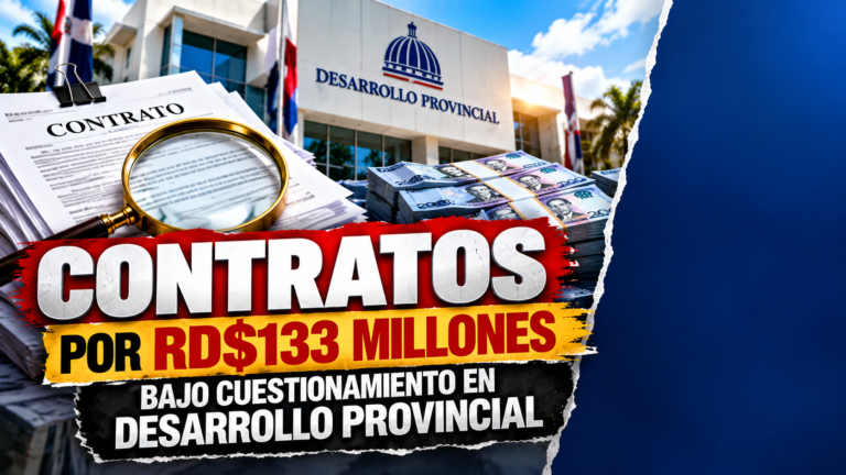 Contratos por RD3 millones bajo cuestionamiento en Desarrollo Provincial
